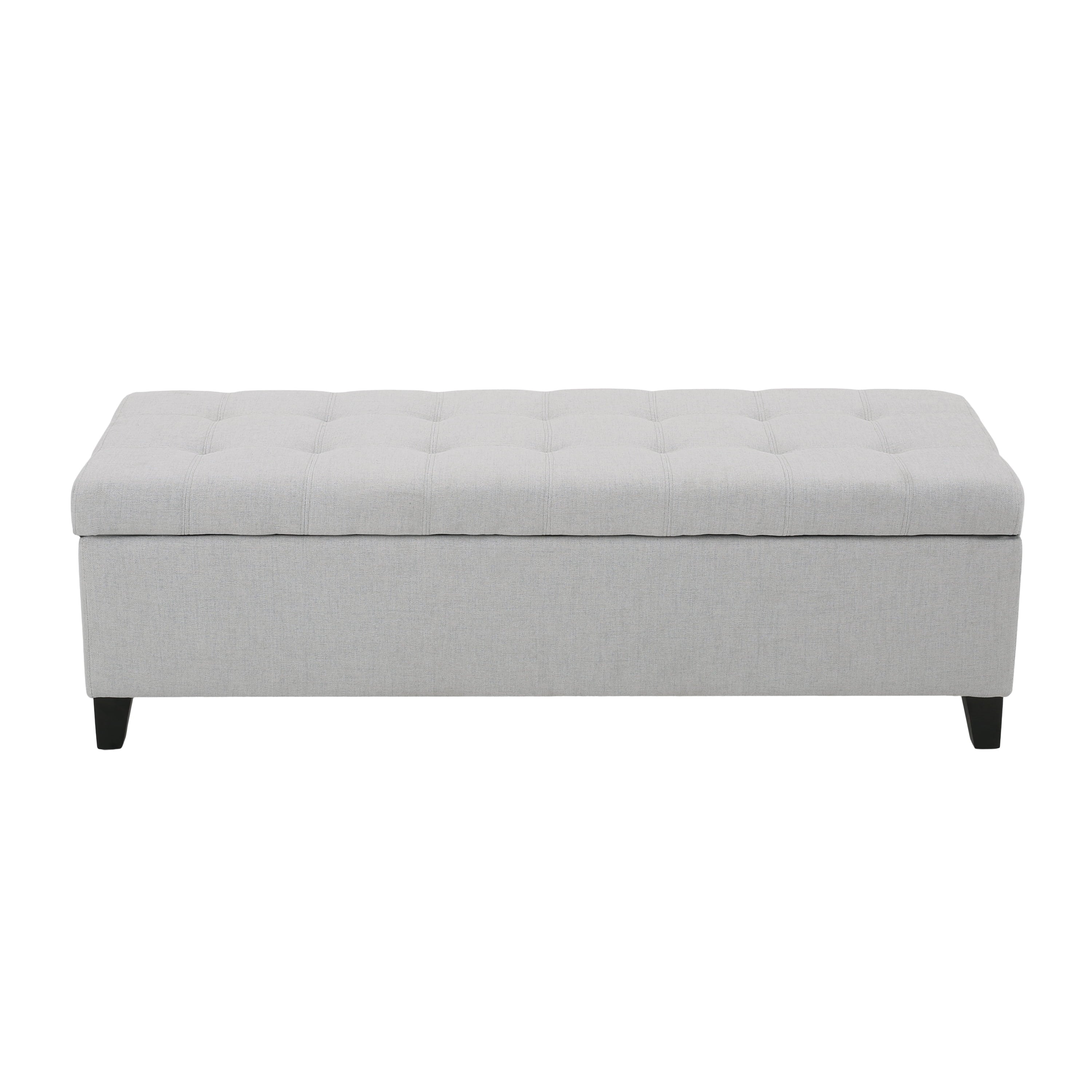 Noble House Wester field Light Grey Fabric Storage Ottoman