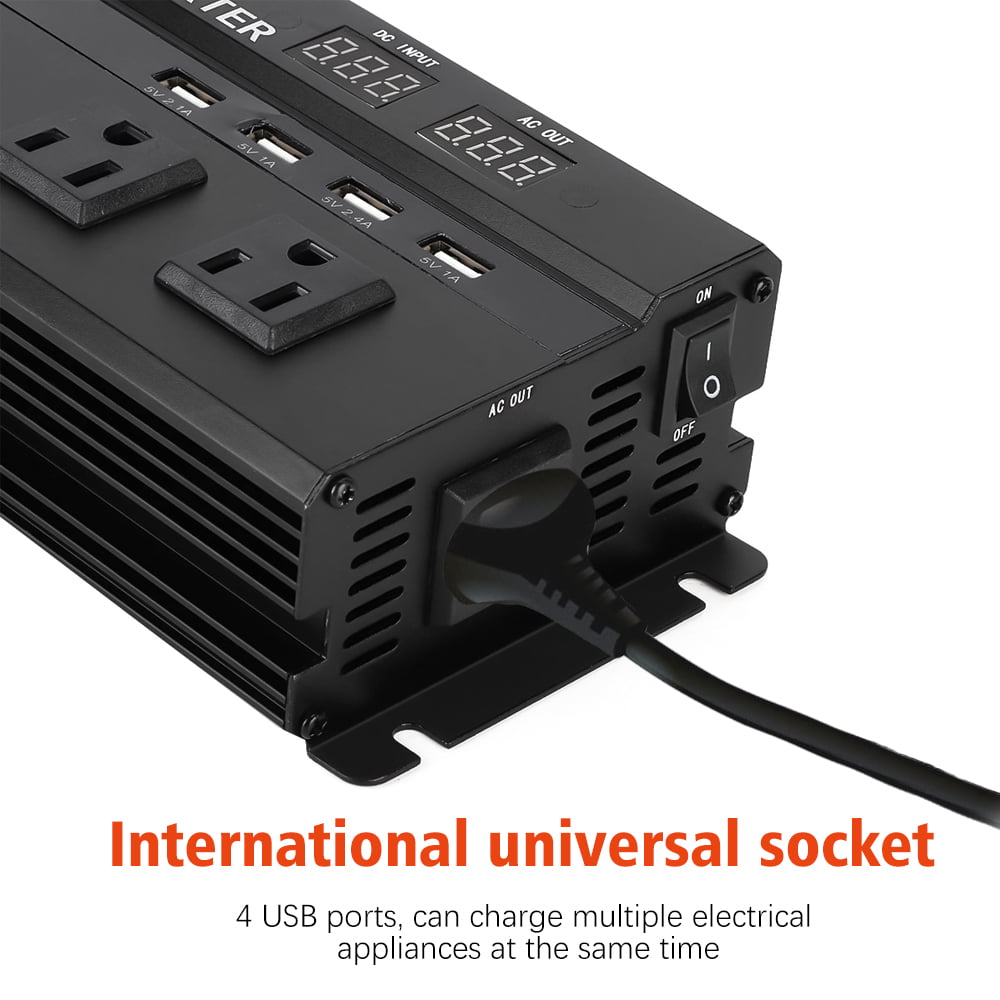 DFITO  3000W Car Power Inverter Watt DC 12V/24V to AC 110V Vehicle Converter RV Truck
