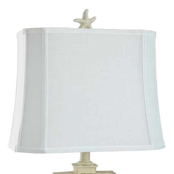 South Cove 33 in. Weathered Cream Table Lamp
