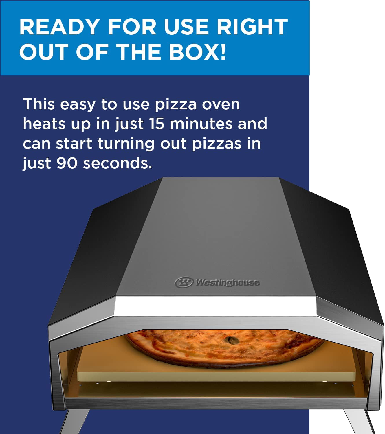 Westinghouse Gas-powered Artisan Outdoor Pizza Oven - Stainless Steel Portable Pizza Ovens,Gas