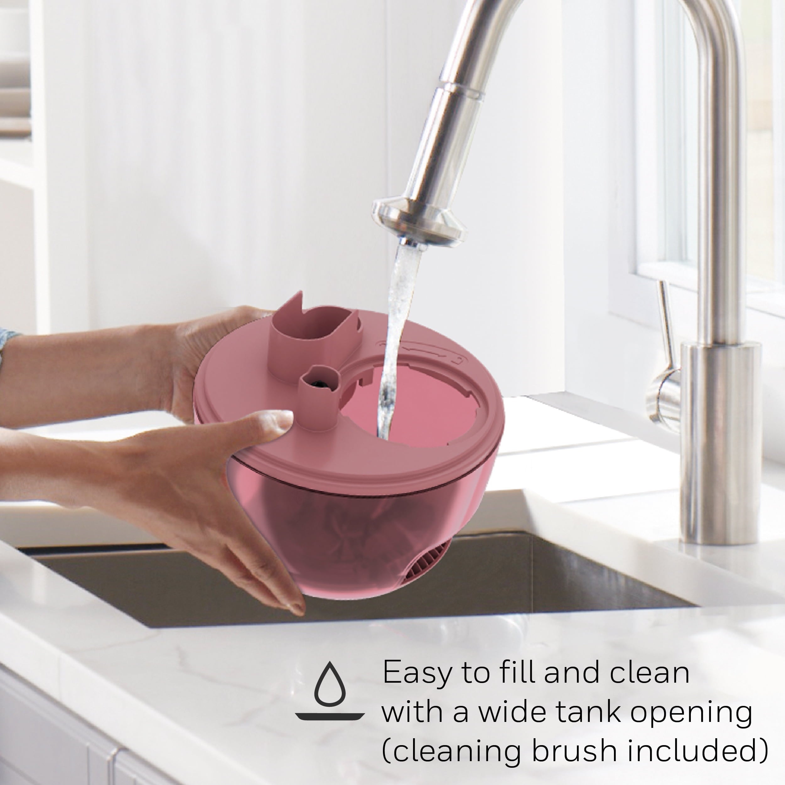 Honeywell Mini Cool Mist Humidifier, 200 sq. ft, Red, HUL525R