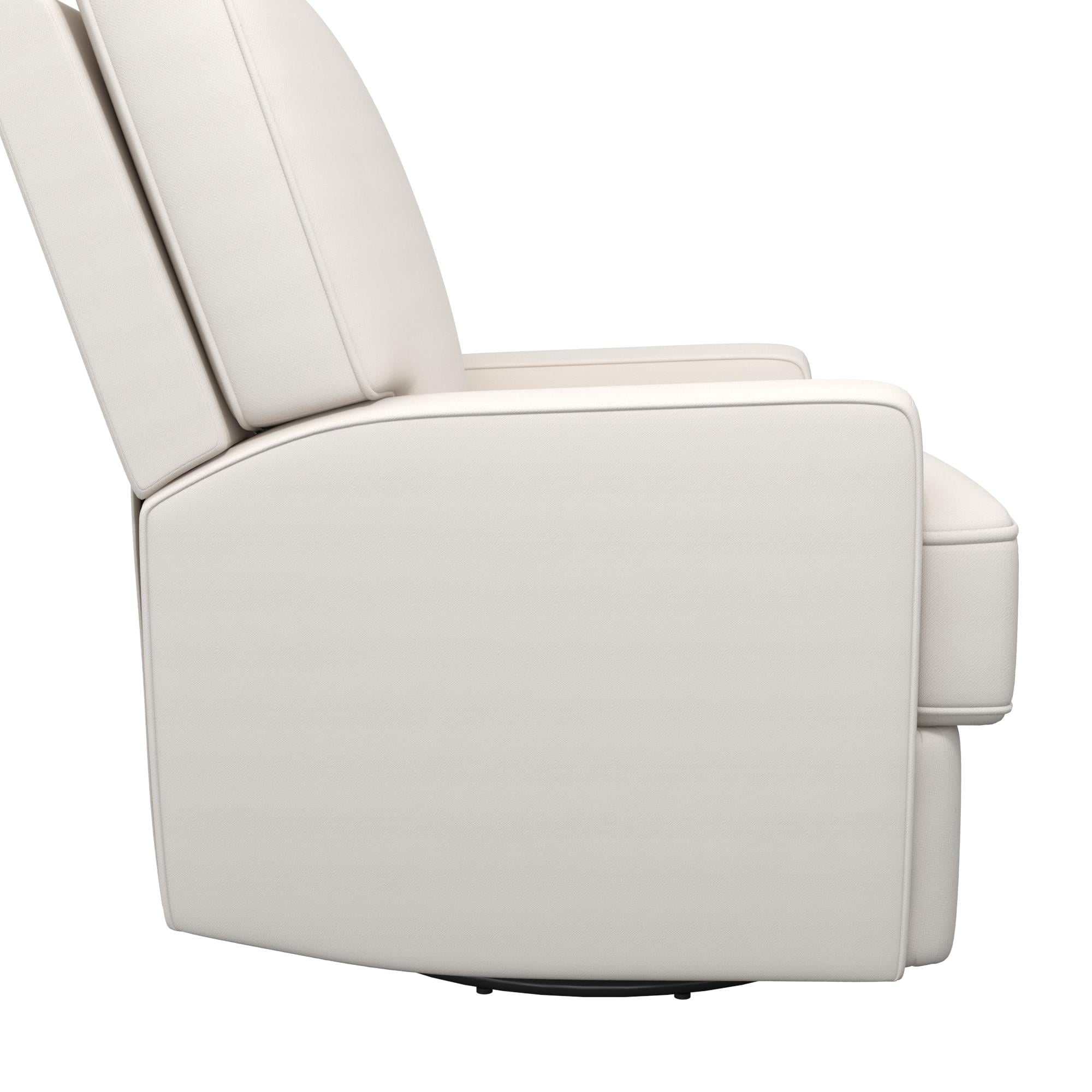 Baby Relax Rylan 4-in-1 Swivel Glider Rocker Recliner Chair, White Linen