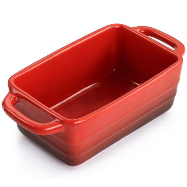 Appleton 12 oz. Stoneware Mini Loaf Pan Baker in Gradient Red
