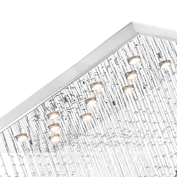 Twinkle 11 Light Flush Mount With Chrome Finish