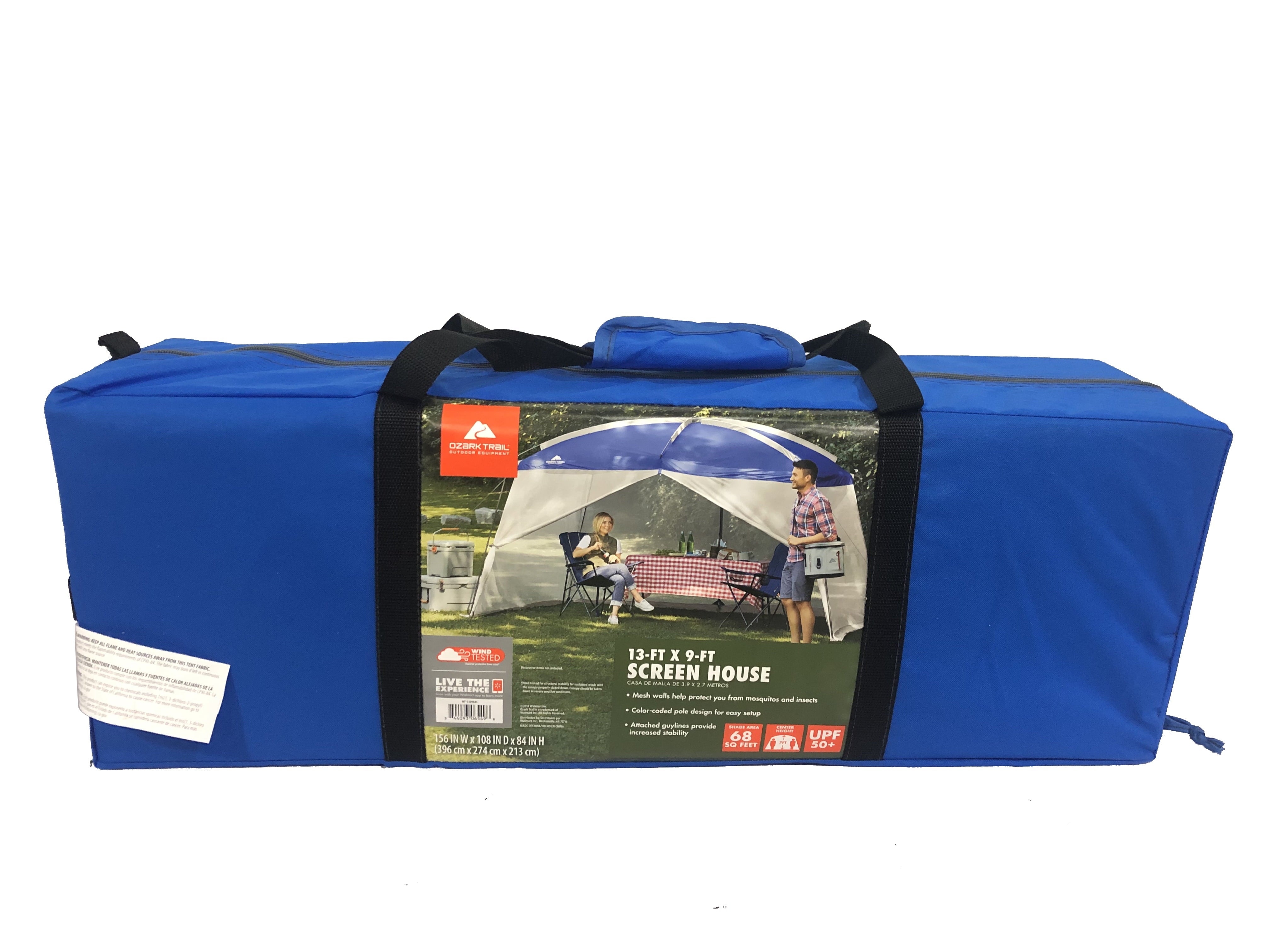 Ozark Trail Screen House Tent, Blue, 13 ft x 9 ft x 84 in