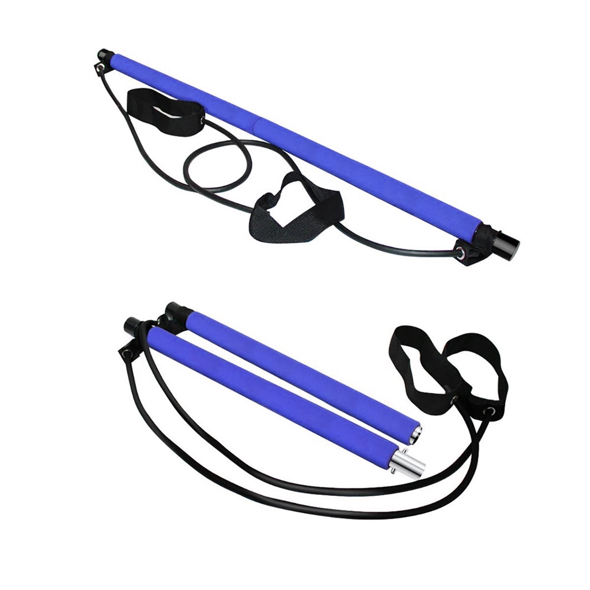 Zunammy Pilates Bar Stick Resistance Band for Portable Gym Home Fitness Exercise - Blue