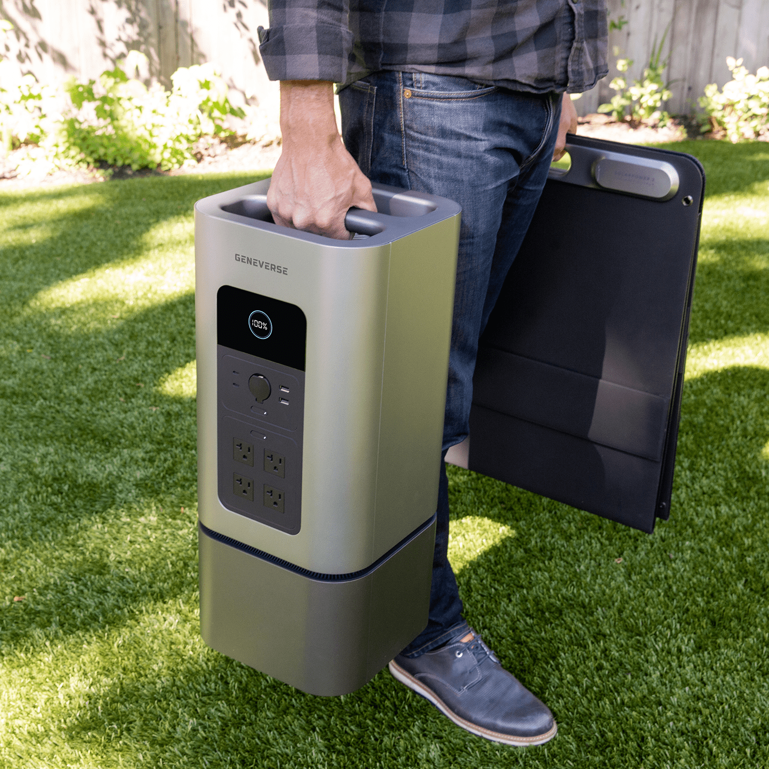 Geneverse HomePower 2 Plus 2060Wh Portable Solar Power Station - 1 Pk