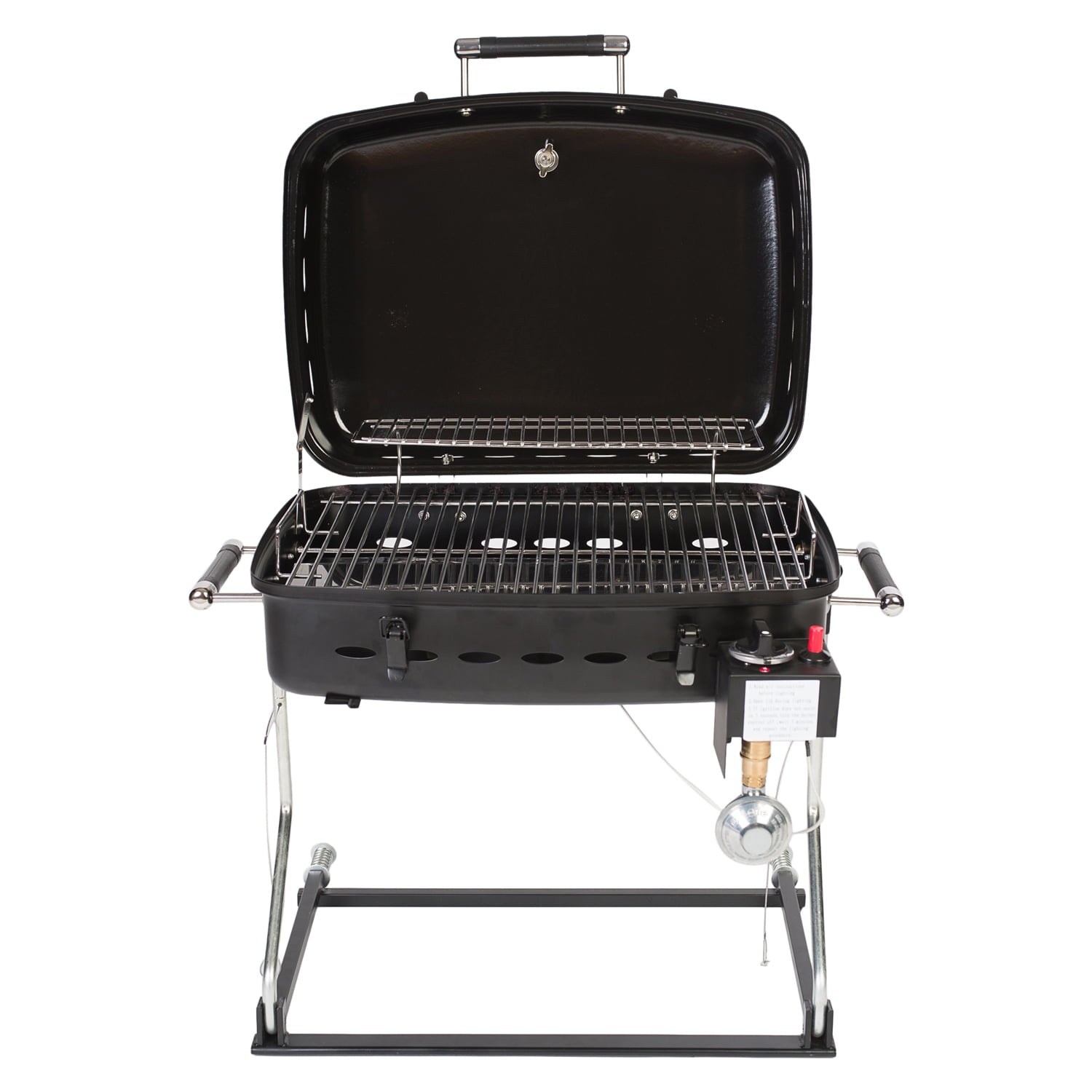 Faulkner 51322 Black Barbecue Grille With Disposable Bottle Adapter