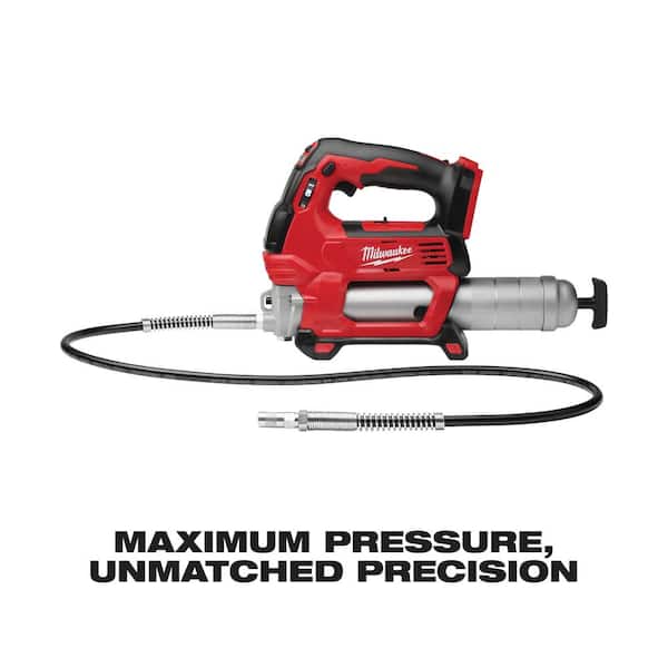M18 FUEL 18V Lithium-Ion Brushless Cordless 1/2 in. High-Torque Impact Wrench with Grease Gun Kit, Resistant Batteries