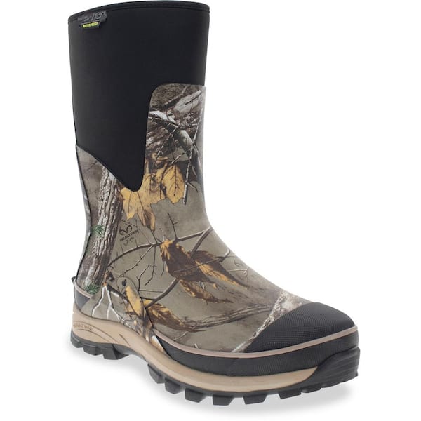 Men's Frontier Realtree Mid 10 in. Waterproof Neoprene Rubber Boots - Camo Size 12