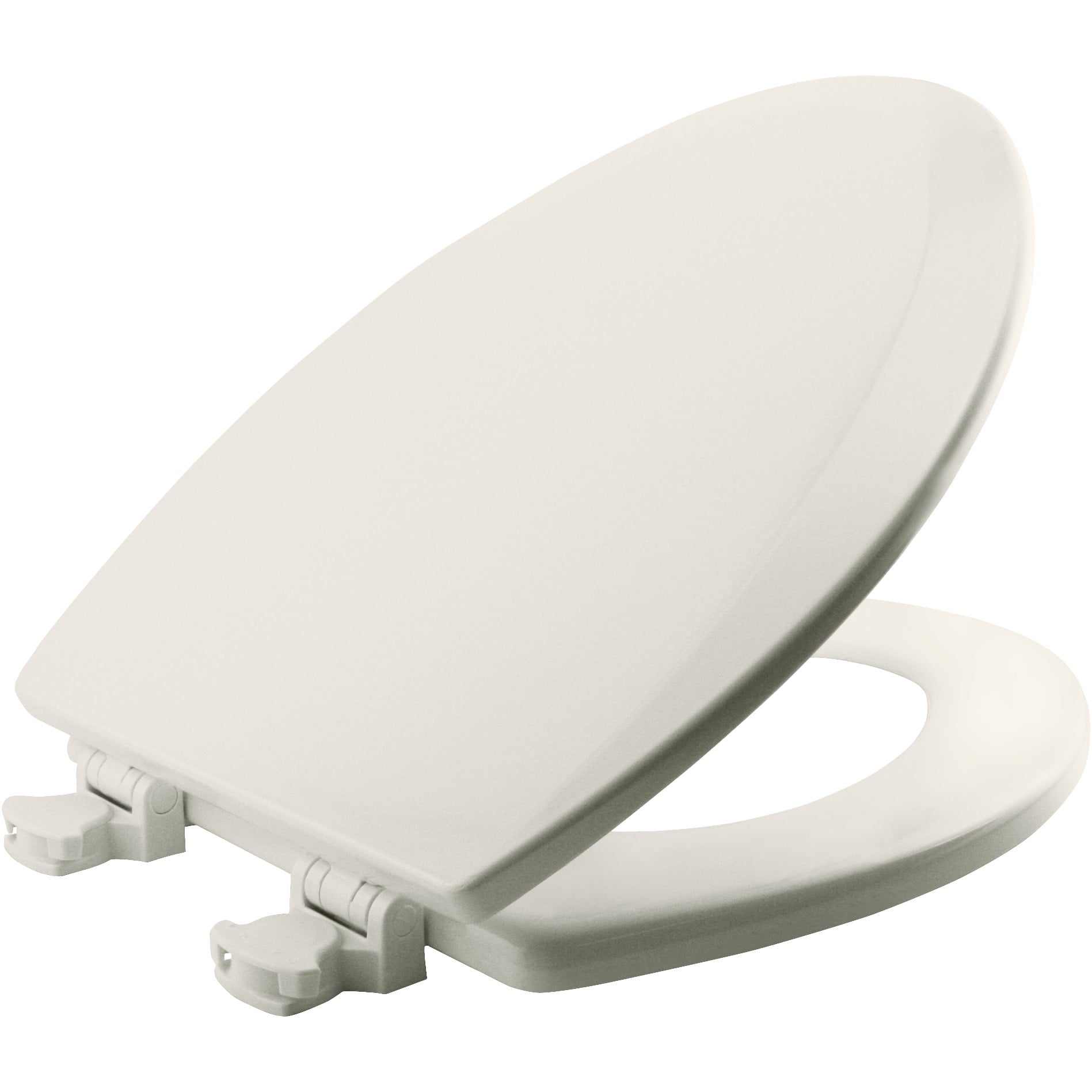 Bemis Elongated Enameled Wood Toilet Seat in White with Easy•Clean? Hinge
