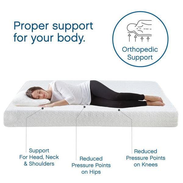 Cool Top 8in. Medium Gel Memory Foam Tight Top Queen Short Mattress