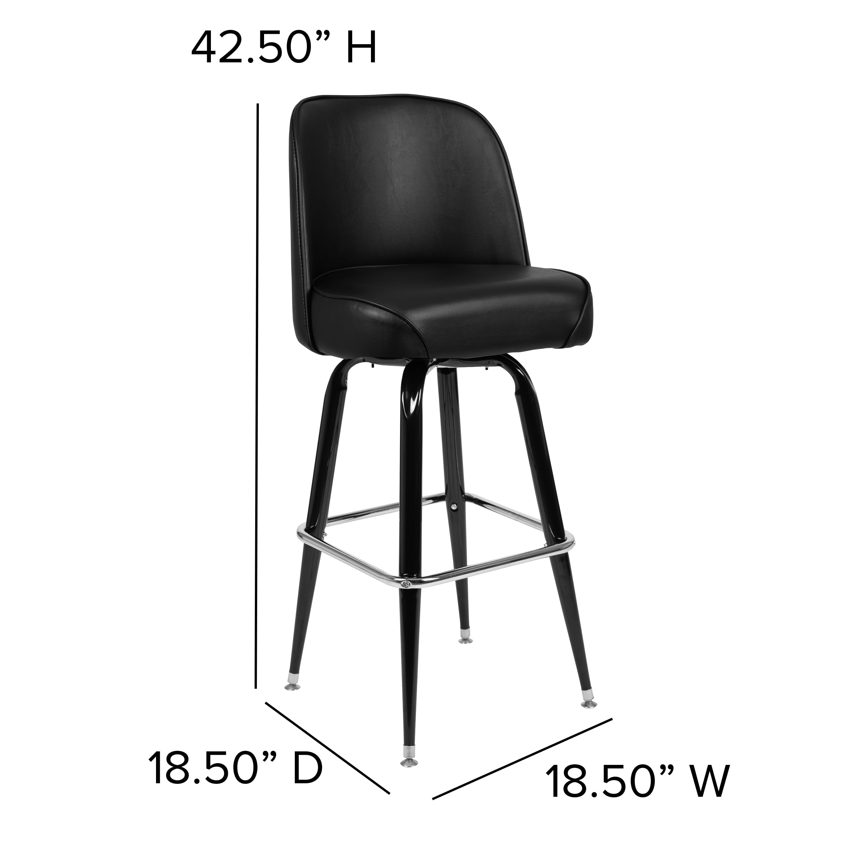 Flash Furniture James 2 Pack Metal Barstool with Swivel Bucket Seat