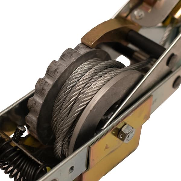 4,000 lb. 2-Ton Capacity 6 ft. Max Lift 30:1 Leverage Winch Puller Come Along Tool with 6 ft. of Cable Included