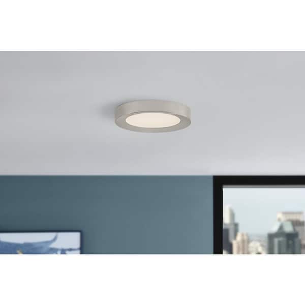 Calloway 11 in. Brushed Nickel Integrated LED 5CCT Flush Mount