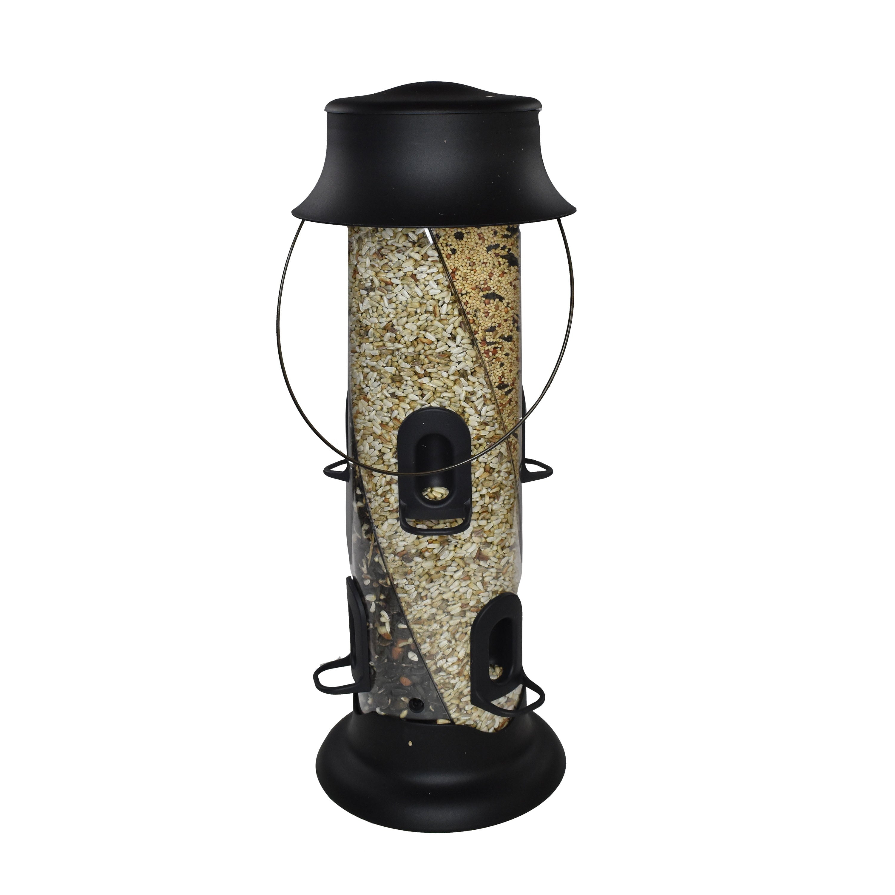 Pennington Black Resin Ecotube Swirl Wild Bird Tube Feeder, 5 lb. Capacity