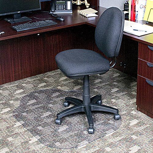 33" x 44" Clear Office Chair Mat with Rounded Corners for Low Pile Carpets, M...