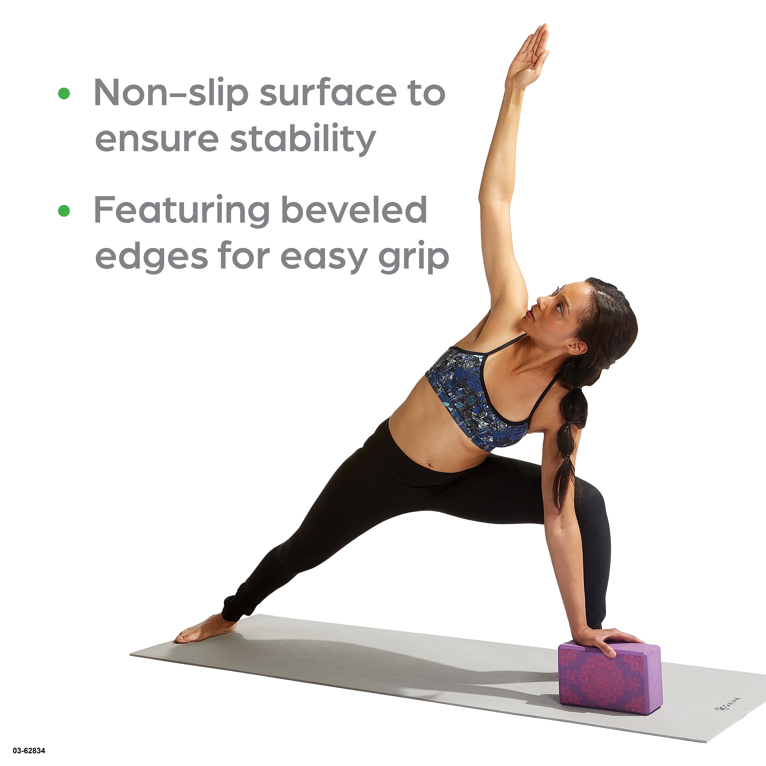 Gaiam Printed Fashion Yoga Block, Made from Sturdy Foam, Pink