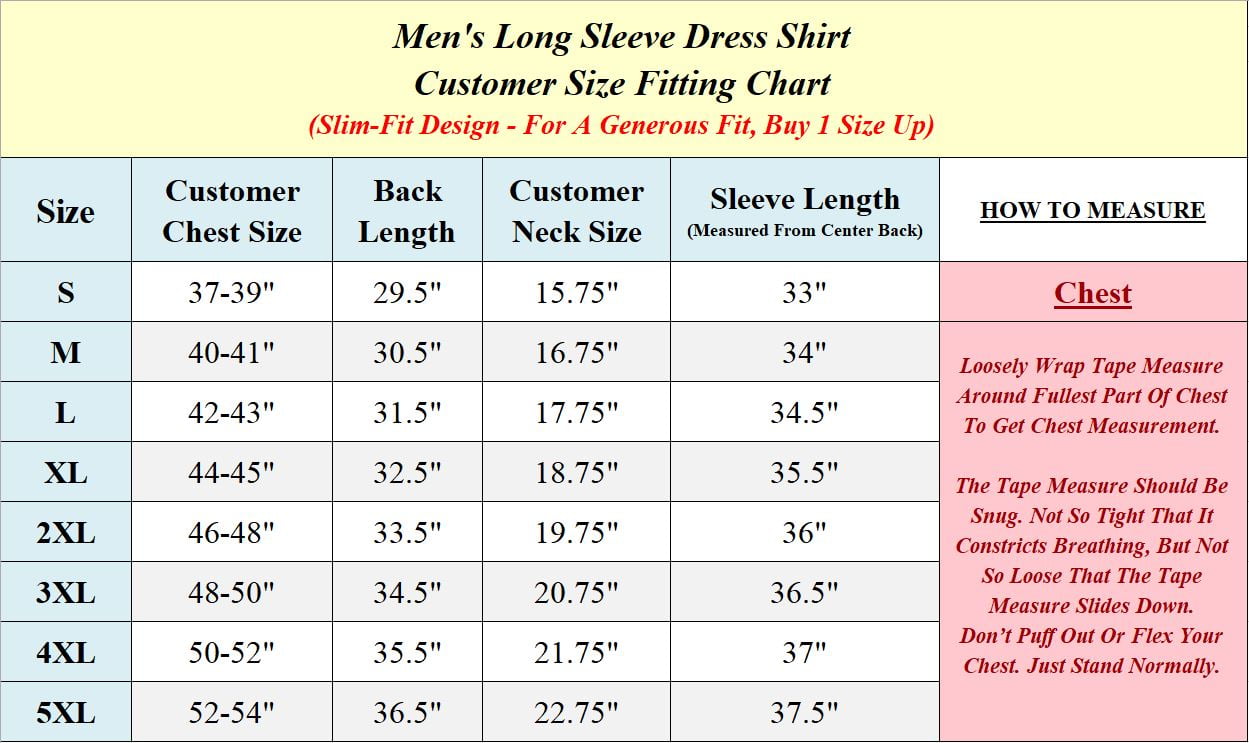 Men's Long Sleeve Slim Fit Dress Shirts (S-2XL)