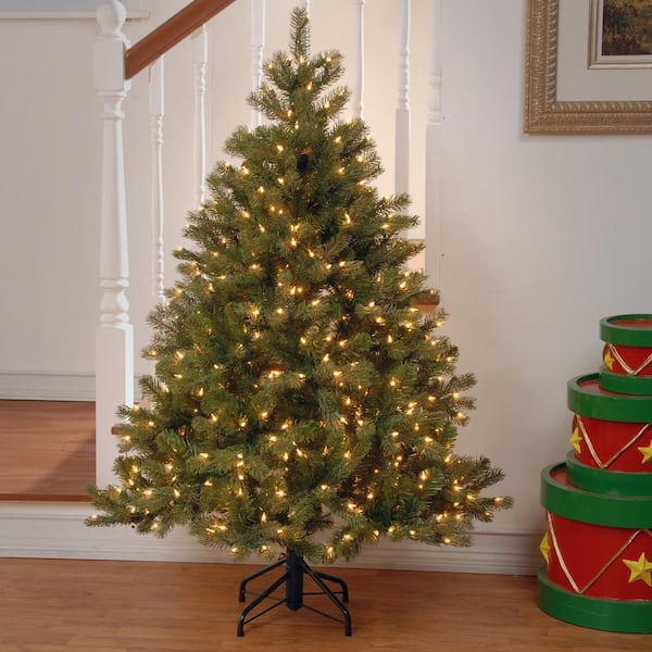 4.5 ft. Downswept Douglas Fir Artificial Christmas Tree with Clear Lights