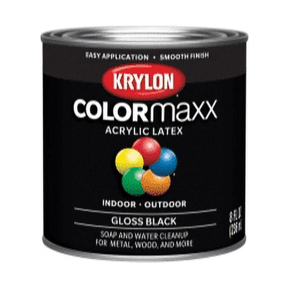 Krylon 7373582 0.5 Pint Black Gloss Paint