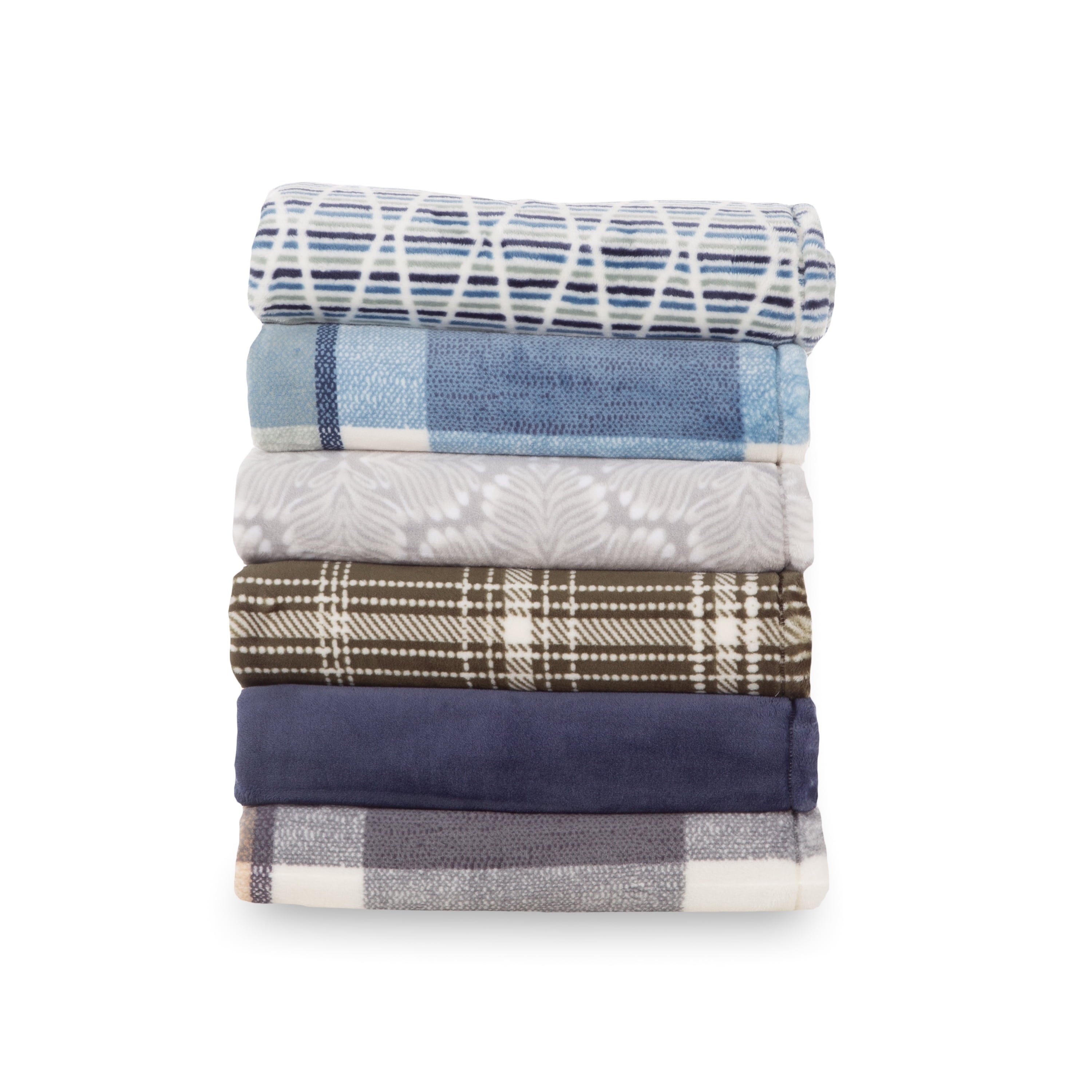 Better Homes & Gardens Heavyweight Recycled Polyester Velvet Plush Throw, Neutral Plaid, 50