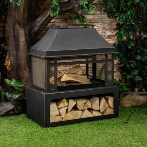 40inch Metal Wood Burner Fireplace
