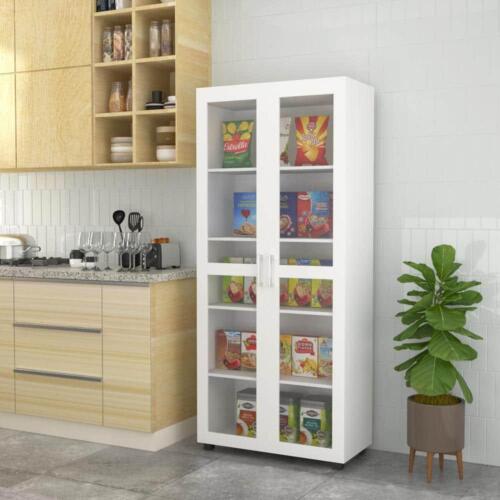 Fufu and Gaga Pantry Cabinet 72.3"X31.5"X15<wbr/>.4" Wood 2-Door Sideboard+5-Ti<wbr/>er
