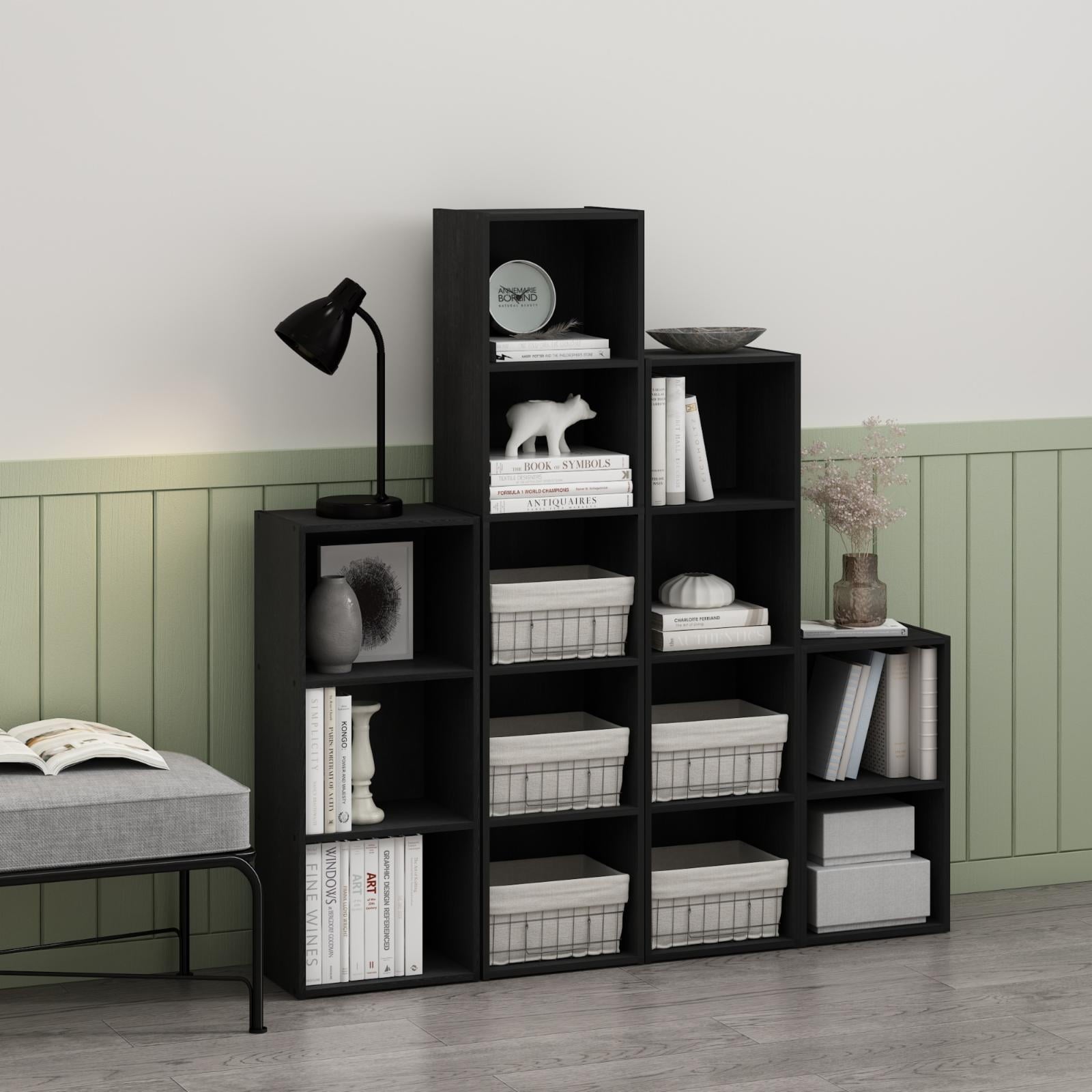 Furinno Pasir 5-Tier Open Shelf Bookcase, Blackwood