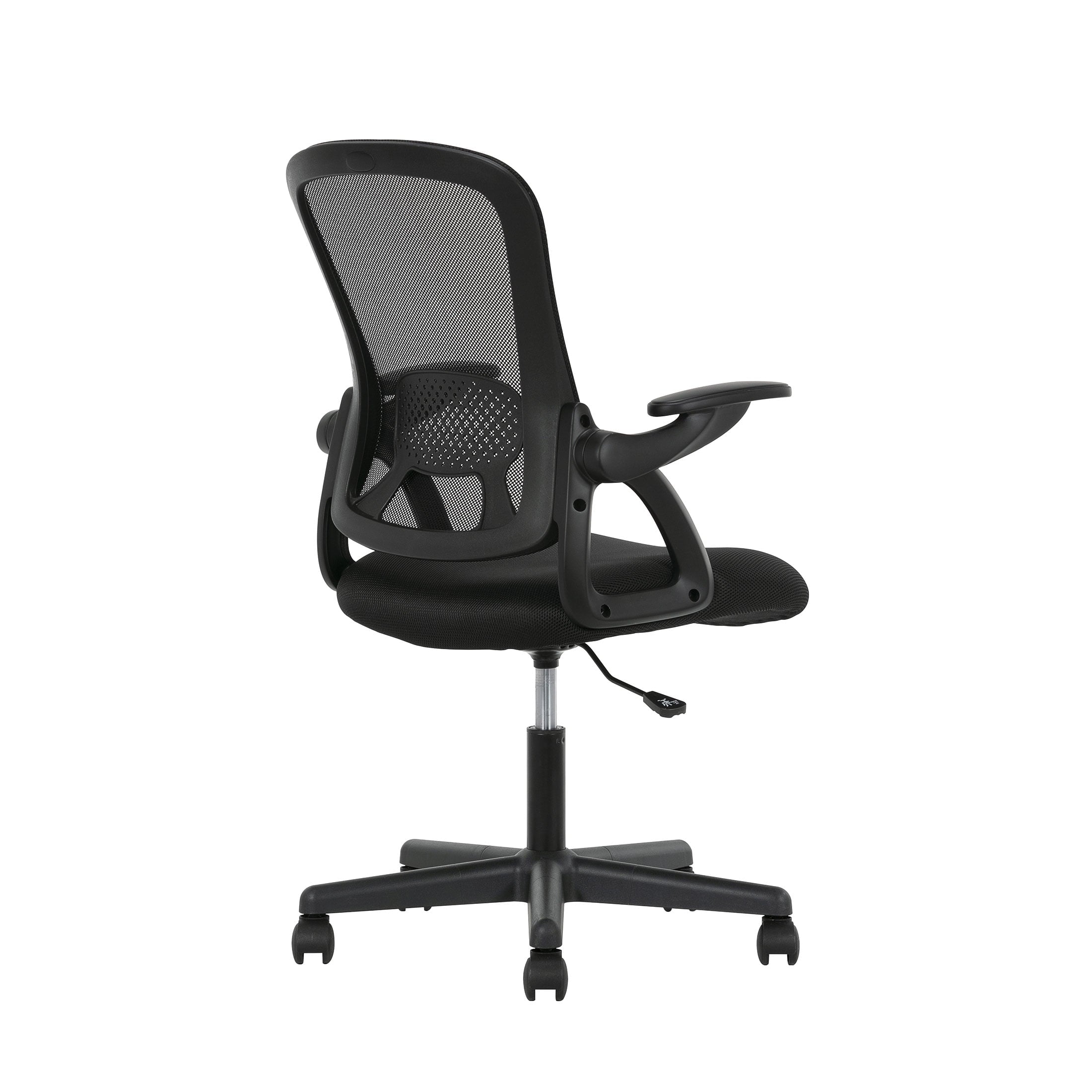 Mainstays Ergonomic Mesh Back Task Office Chair with Flip-up Arms, Black Fabric, 275 lb