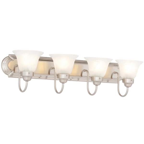 4-Light Brushed Nickel Bath Light