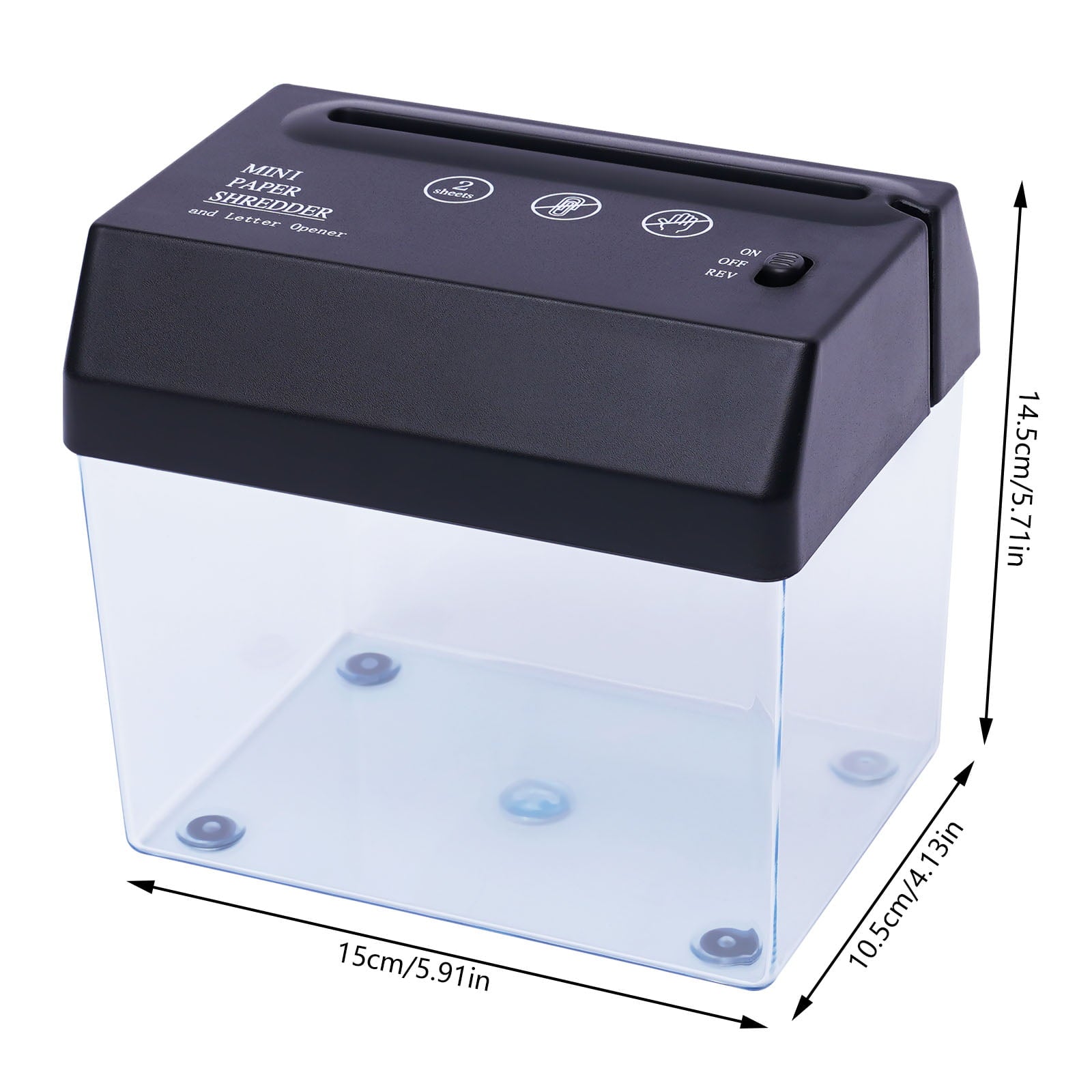 Loyalheartdy Desktop Paper Strip-Cut Small Mini USB Shredder for Home Office