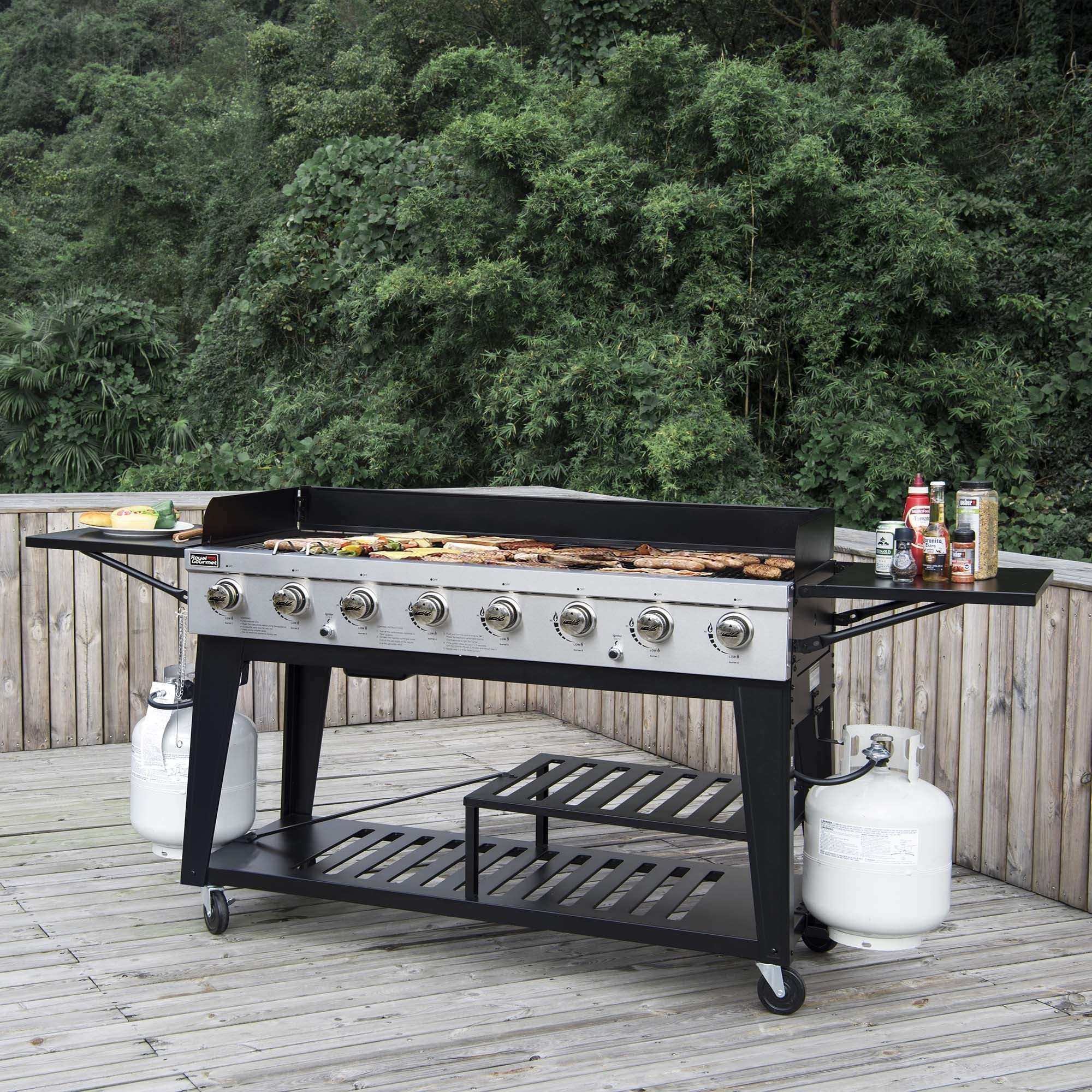 Gourmet GB8001 8-Burner BBQ Gas Propane Grill Outdoor Large Party