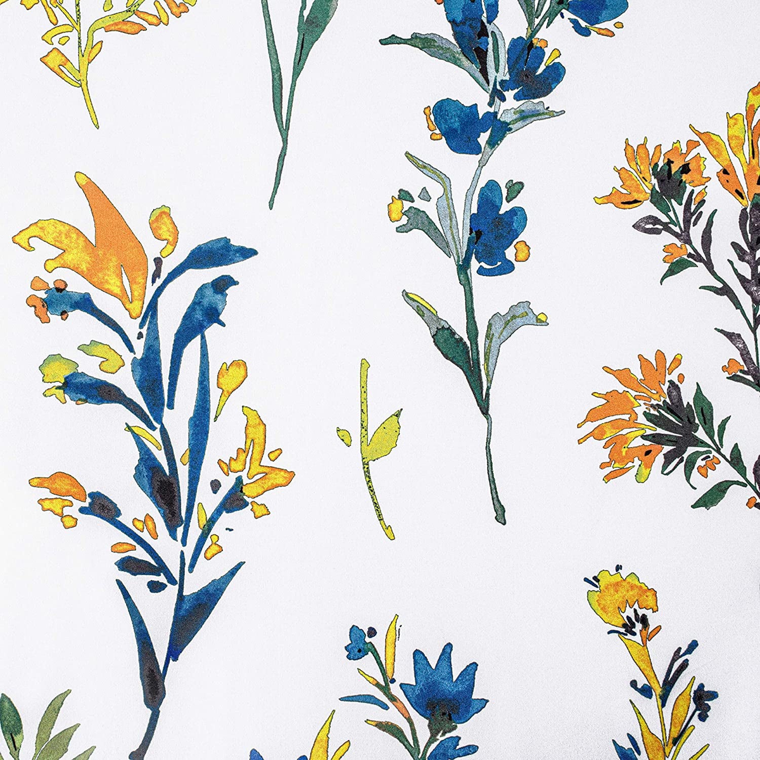 DriftAway Sylvia Floral Botanical Herbs Watercolor Printed Pattern Lined Blackout Thermal Insulated Window Curtain Valance Rod Pocket Single 52 Inch by 14 Inch Plus 2 Inch Header Multi