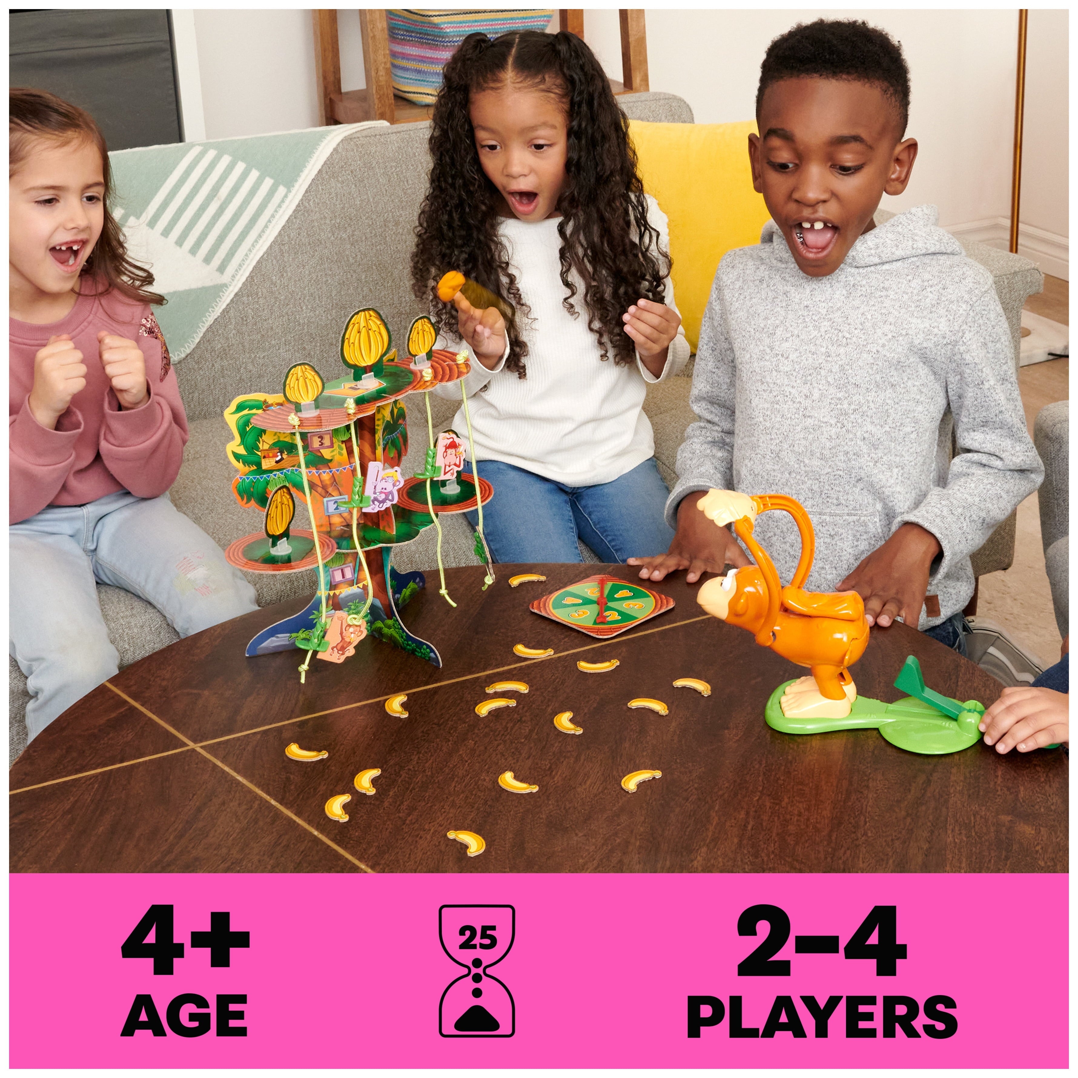 Monkey See Monkey Poo Game with Banana-Scented Fake Poop for Kids 4+