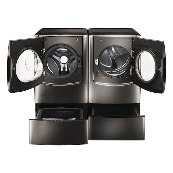 9.0 Cu. Ft. Vented SMART Electric Dryer in Black Stainless Steel with Touch Control Panel and TurboSteam