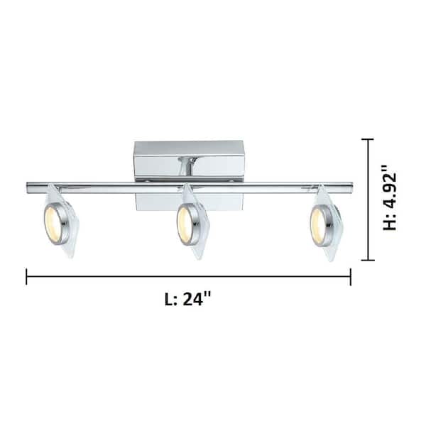 Tinnari 2 ft. Chrome Integrated LED Track Lighting Kit