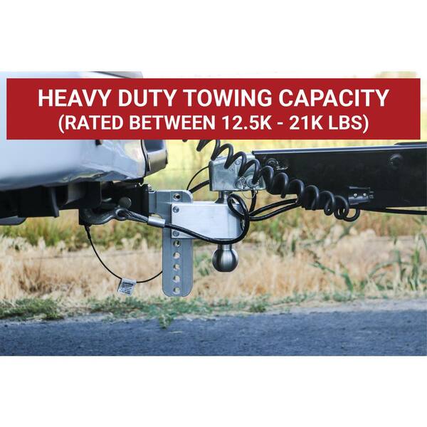 180 HITCH LTB8-2.5-KA 8 in. Drop Hitch, 2.5 in. Receiver 18,500 LBS GTW - Keyed Alike Key Lock and Hitch Pin