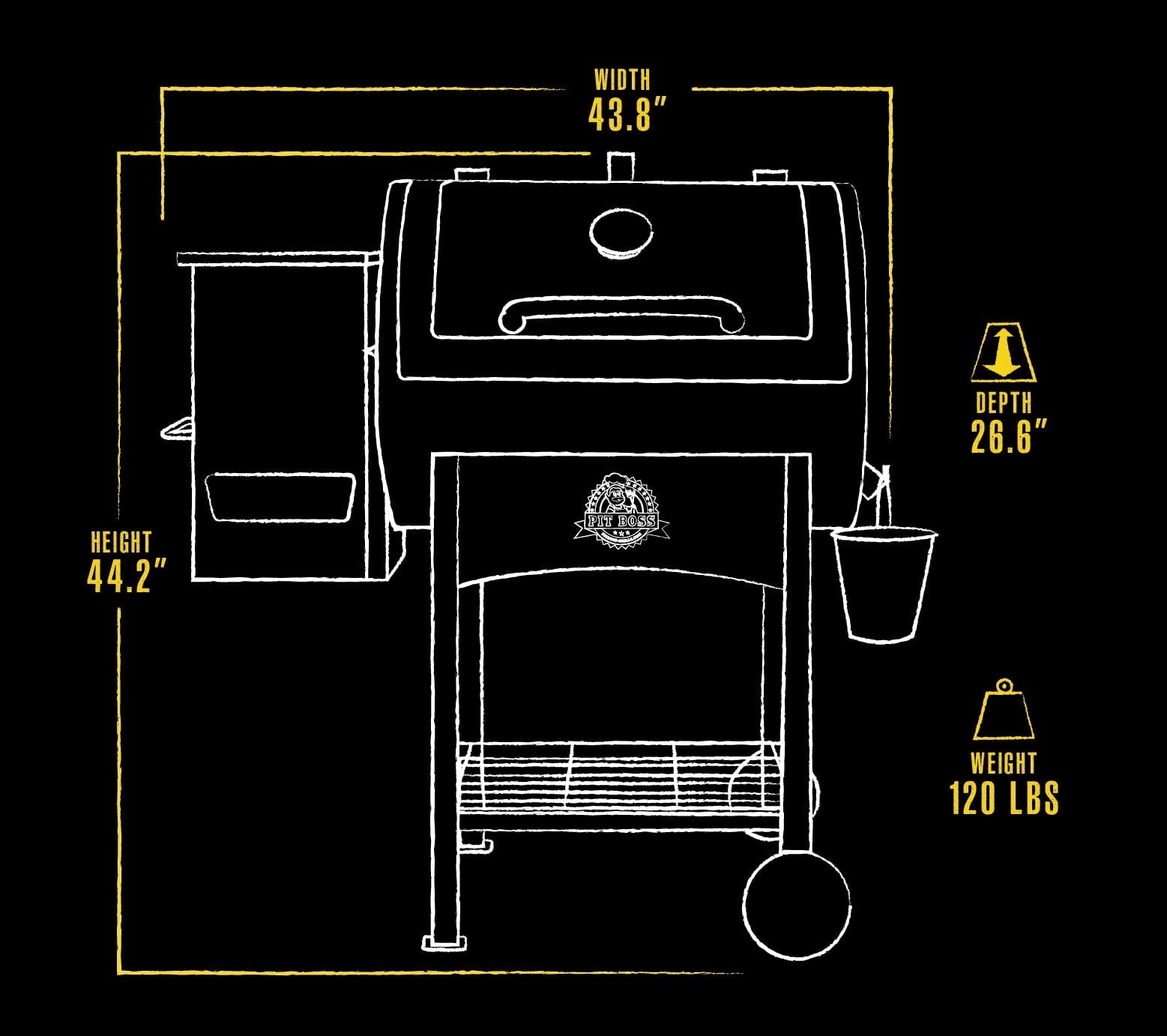 Pit Boss 700 Classic Wood Fired Pellet Grill with Flamebroiler