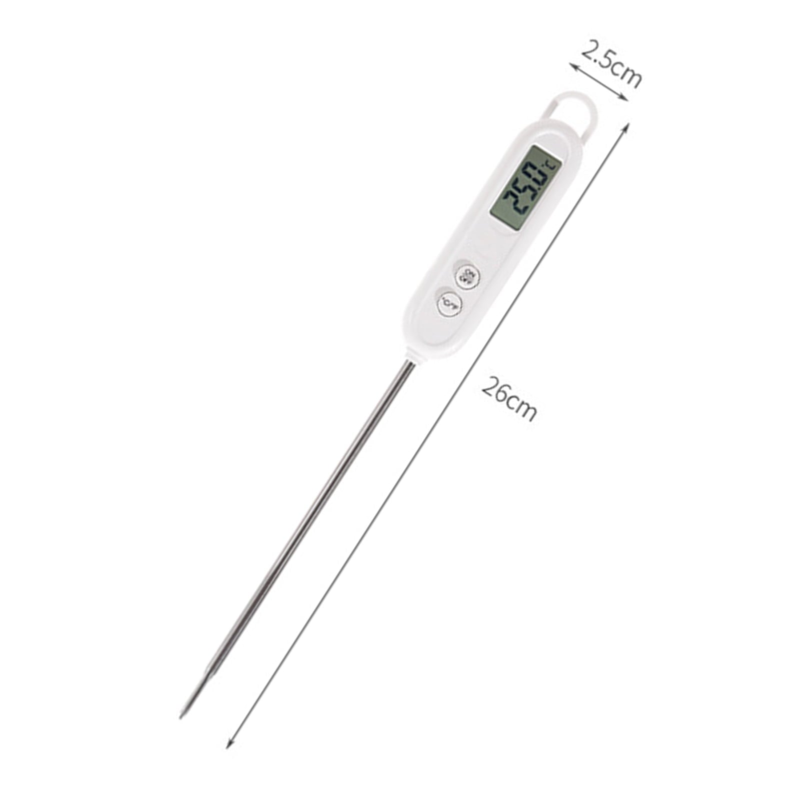 VEAREAR Food Thermometer LCD Large Screen Digital Display Food Grade Stainless Steel Probe Fast Gauge Hand Tool BBQ Meat Cake Food Temperature Measurement Tool Kitchen Gadgets