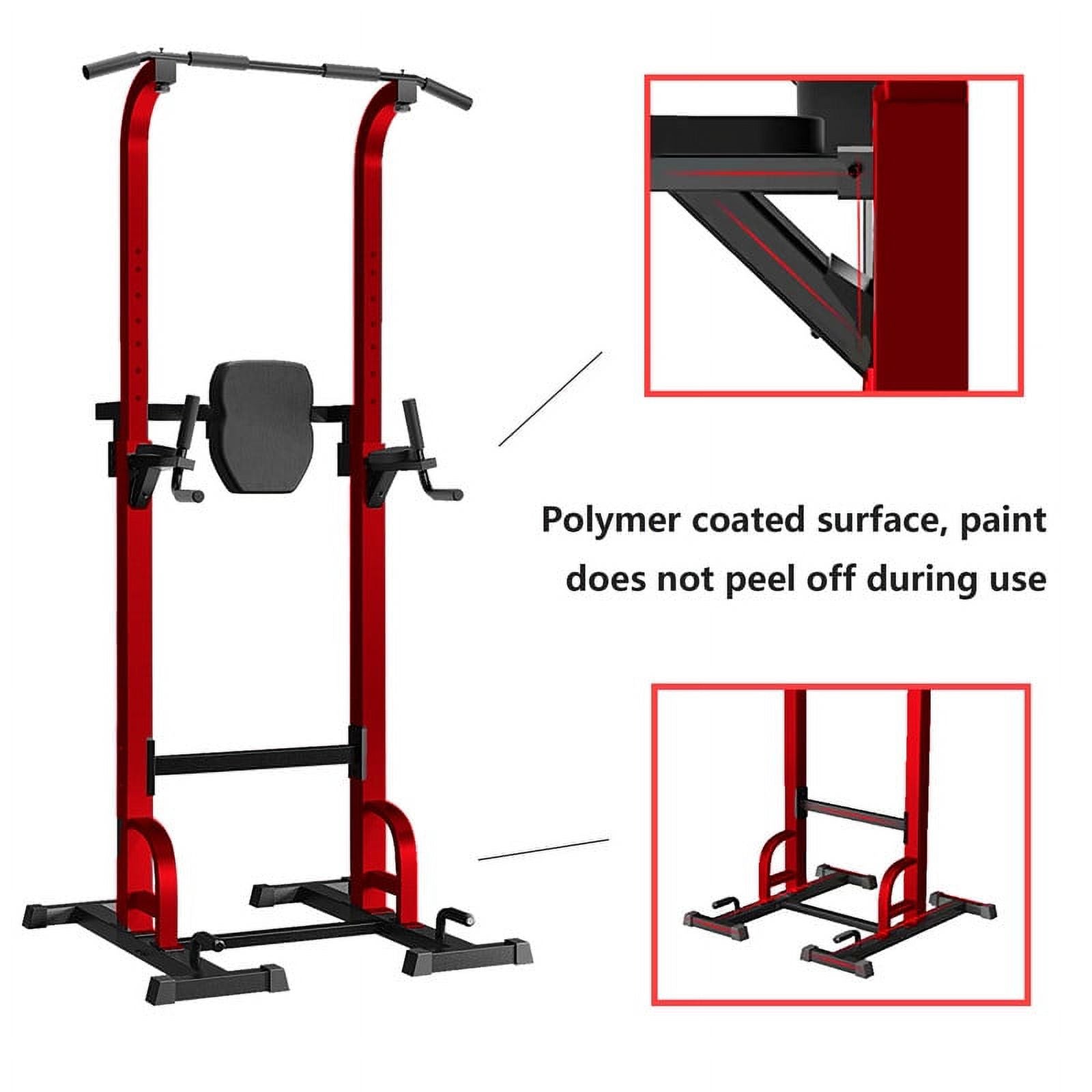 Pull Up Bar for Home Adjustable Height Multifunctional Home Strength Training Fitness Exercise Equipment, Simple Installation, Durable Home Fitness Equipment,Red