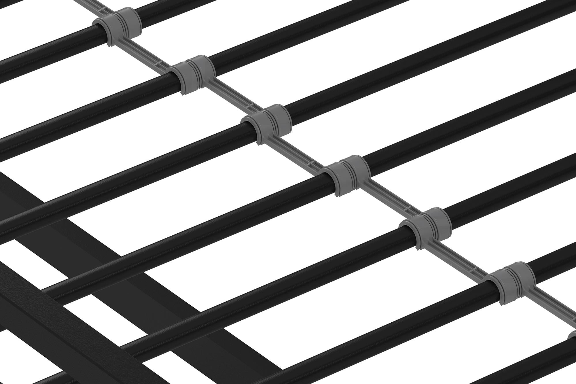 Your Zone Brittain Twin Metal Loft Bed, Black