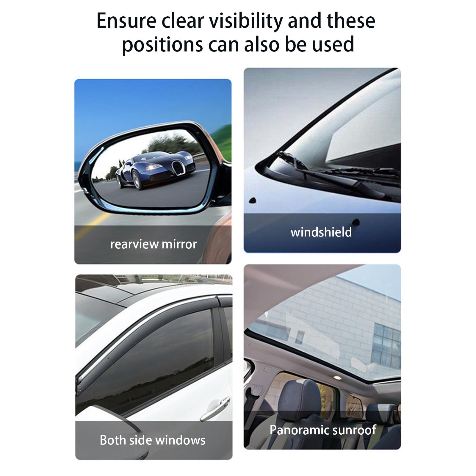 Car Glass Cleaner with Sponge,Car Glass Cleaner,Automotive Oil Film Cleaning Emulsion Windshield Oil Film Stains Wiper Oil Film Cleaner