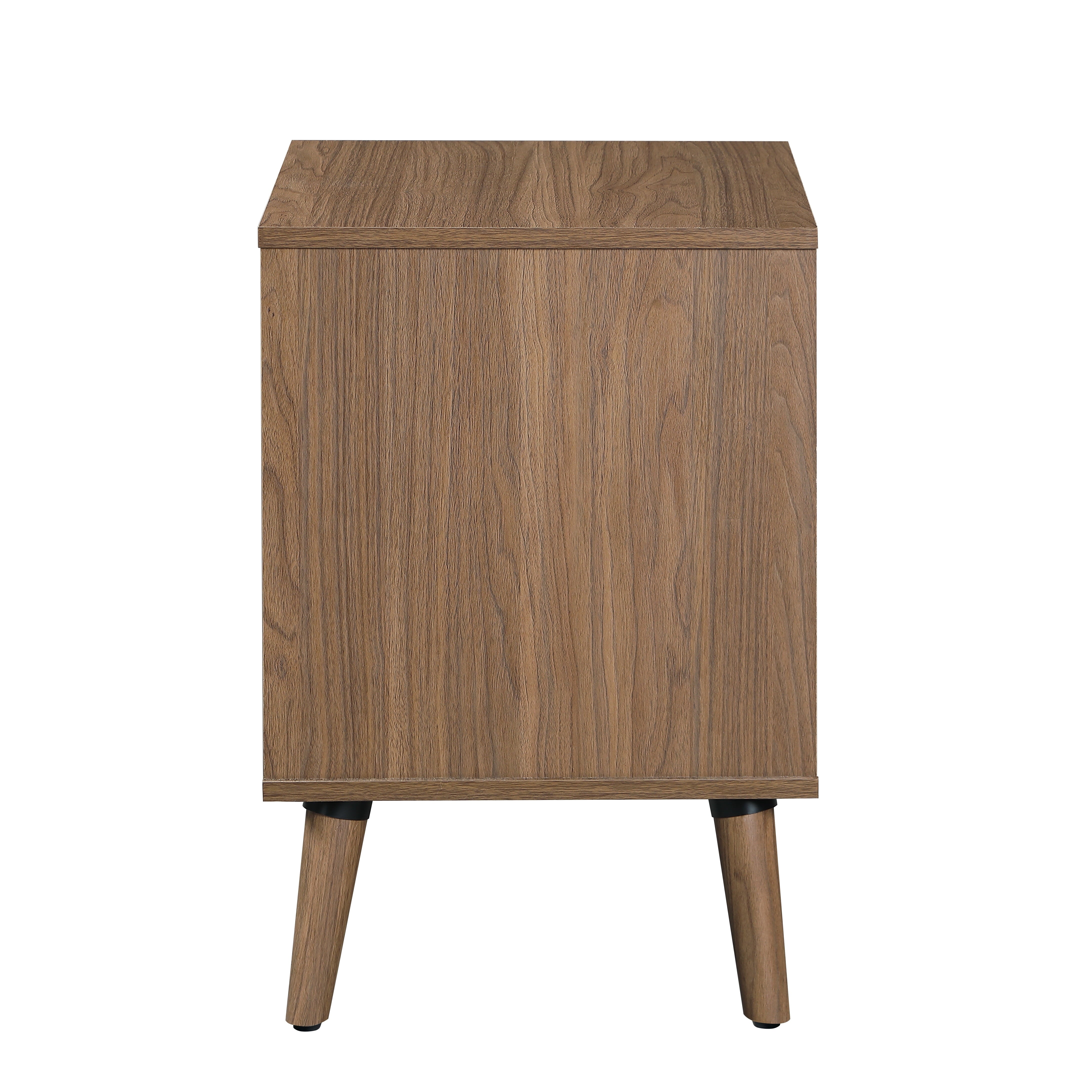 Mainstays Modern 1 Drawer Bedroom Nightstand, Brown Walnut