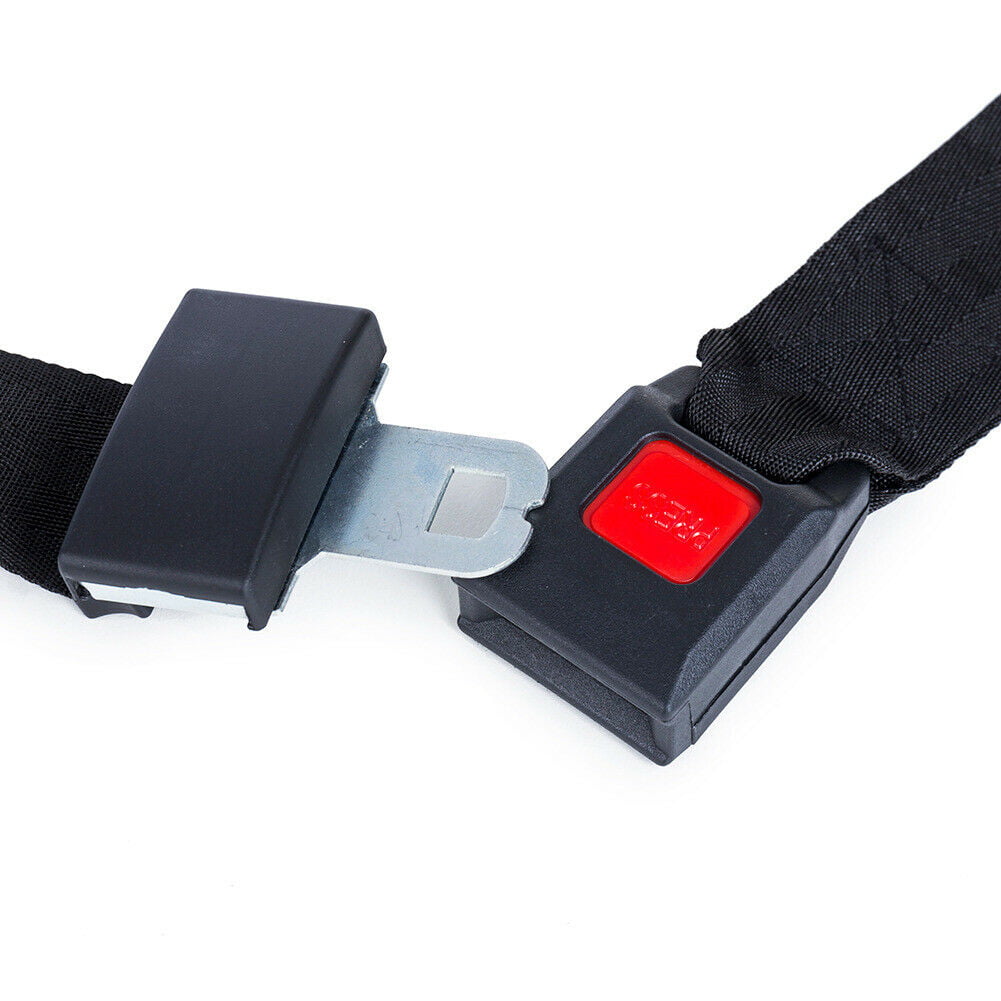HOTSYSTEM Universal Lap Seat Belt 2 Point  Go Cart Car Truck Black 2Pack