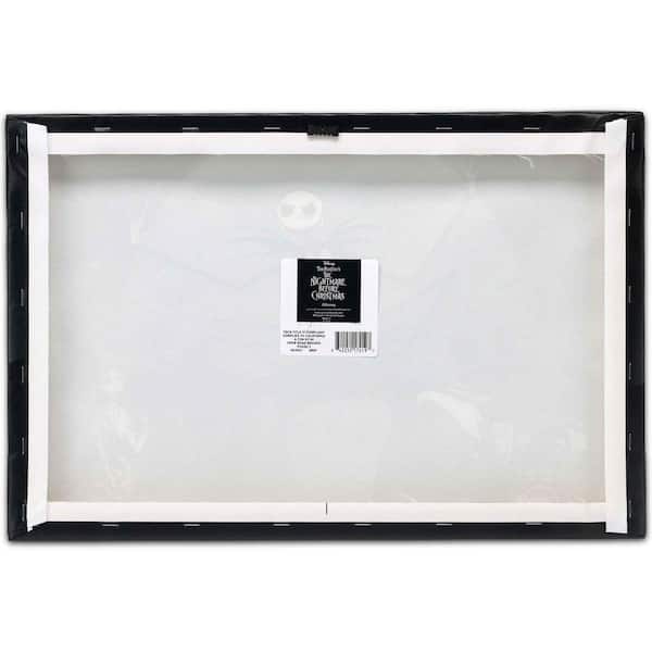 13 in. Black The Nightmare Before Christmas Graveyard Group Halloween Hanging Canvas Wall Decor