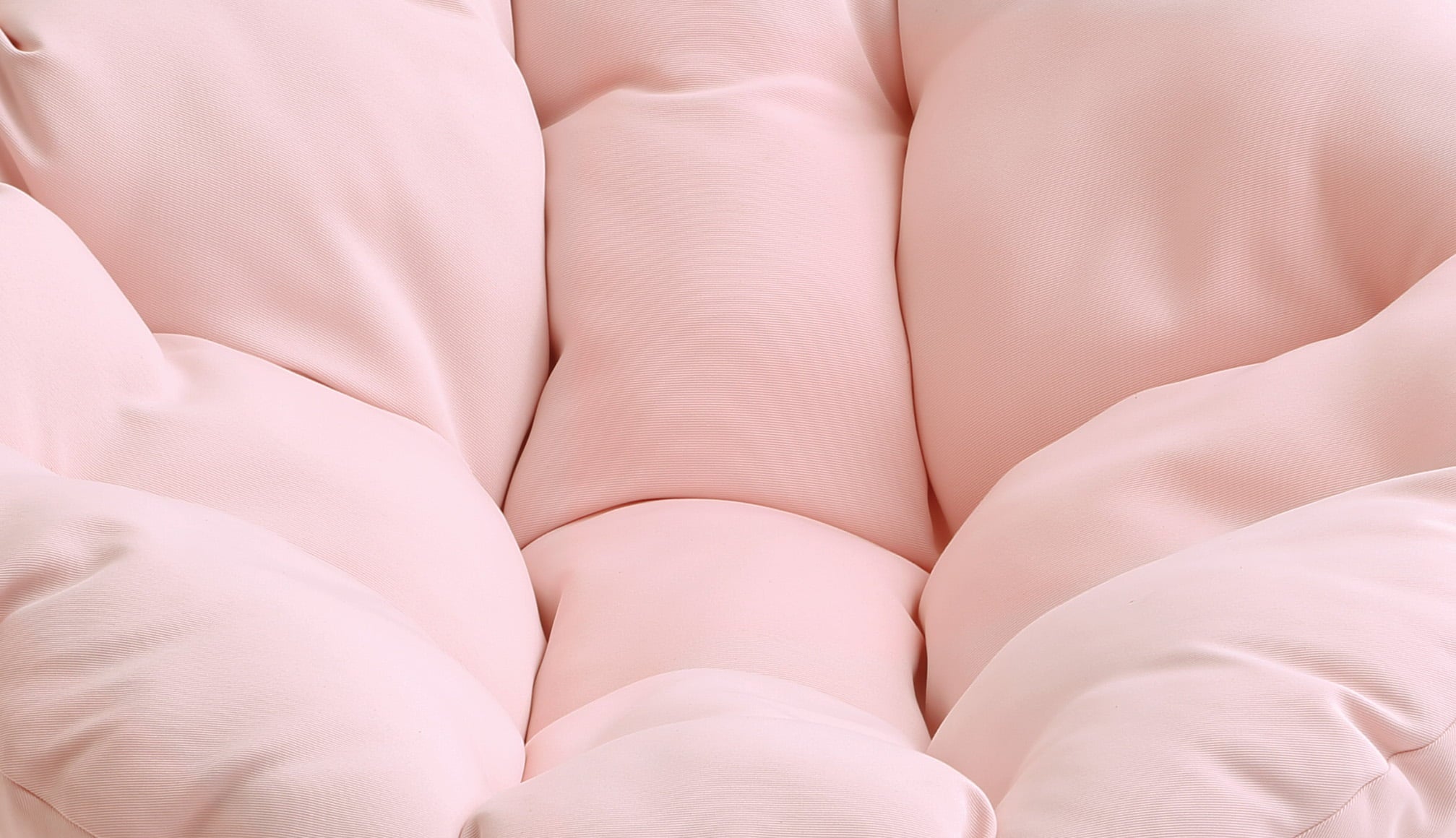 OSP Home Furnishings Specialty Seating Series Papasan Chair, Cream Wicker Weave with Pink Round Pillow Cushion