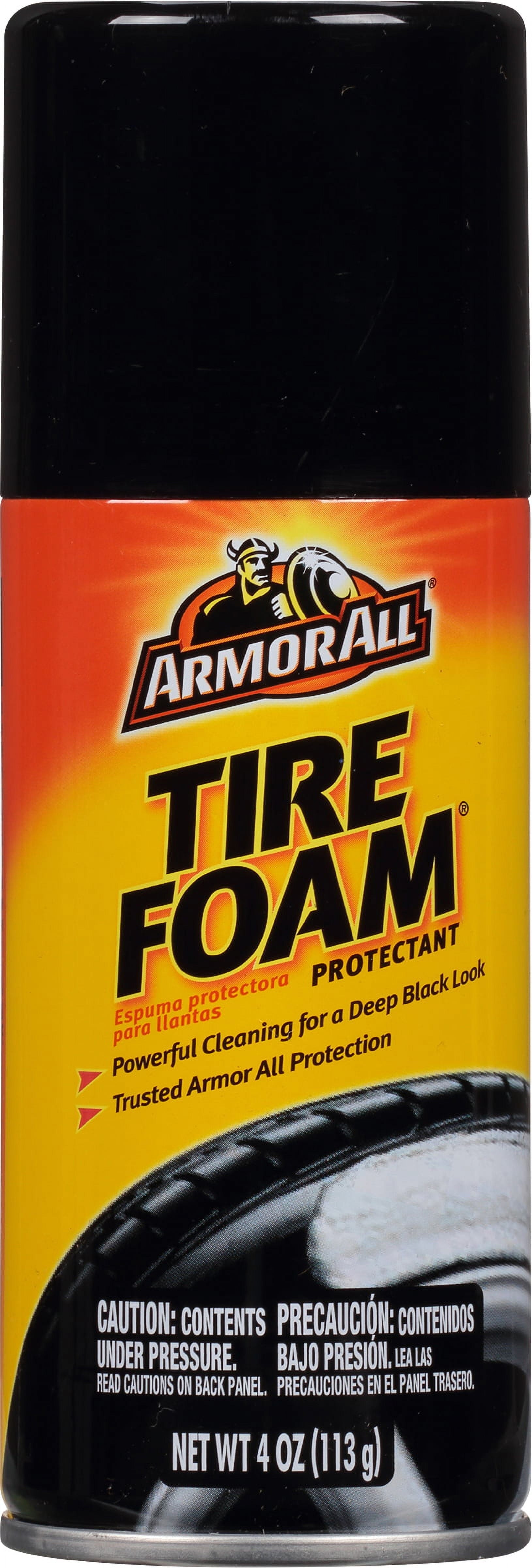 Armor All Tire Foam, Restores Deep-Black Look, 4 oz.