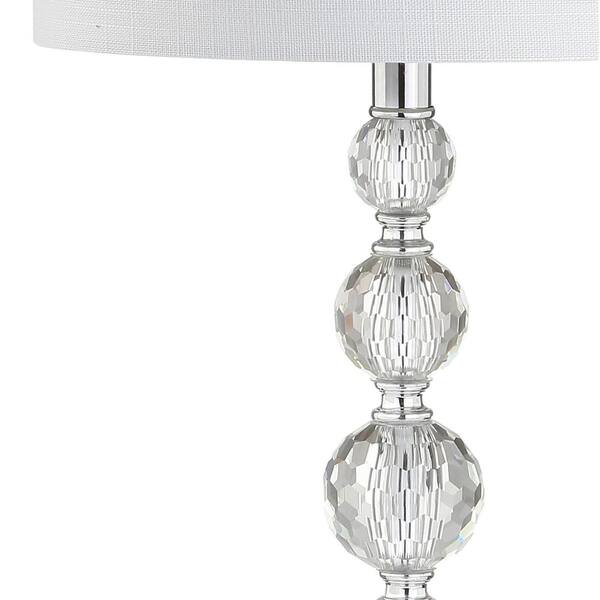 Nala 28.5 in. Crystal Table Lamp, Clear/Chrome (Set of 2)