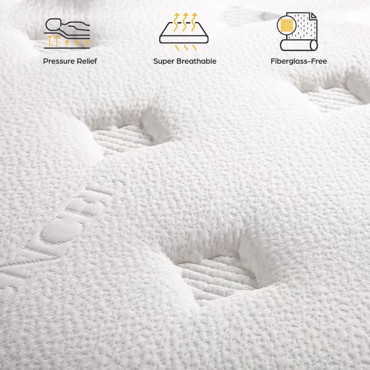 Queen Mattress, 10 Inch Innerspring Hybrid Mattress in a Box with Gel Memory Foam, Individually Wrapped Encased Coil Pocket Spring Mattress, Pressure Relief, Medium Firm Support,60